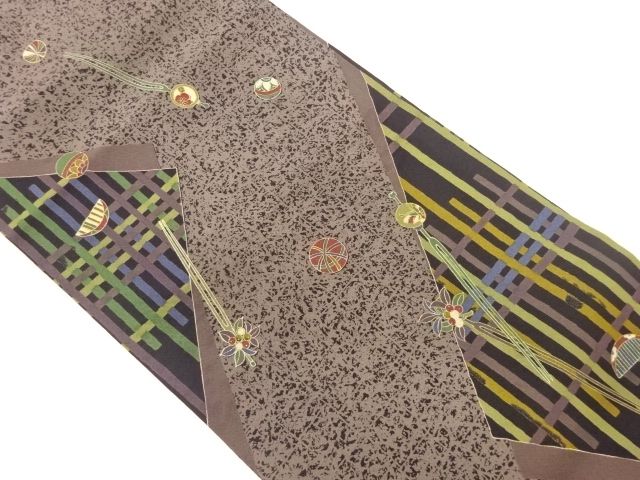 JAPANESE NAGOYA OBI / SHIOZE / KINSAI / STRIPE